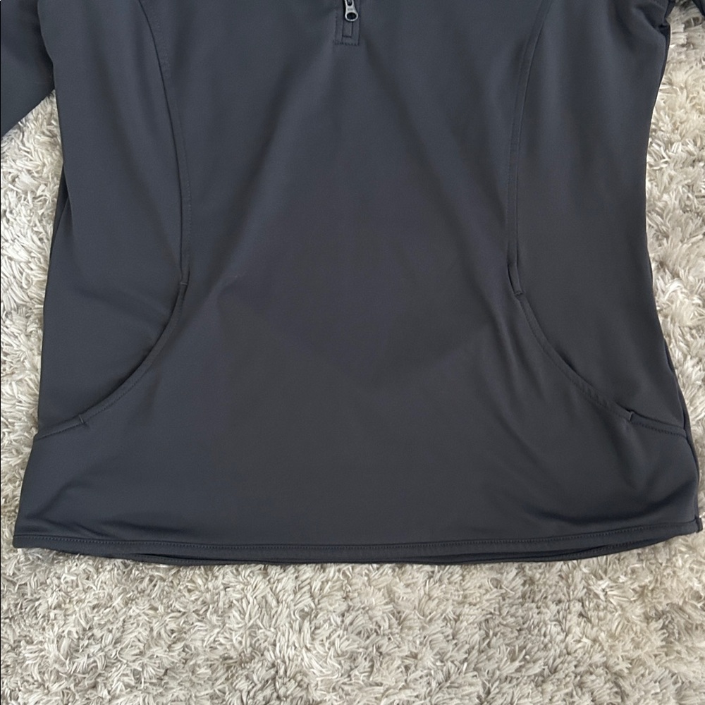 Sport-Tek Dark Gray Ladies' Fleece Lined Pullover - Picture 4 of 10